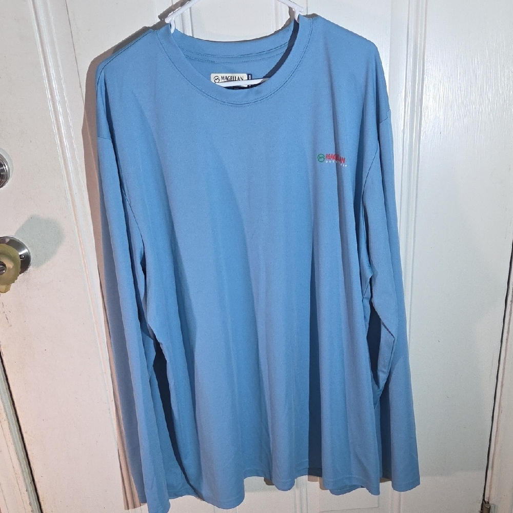 Magellan Outdoors Blue Long Sleeve Tee